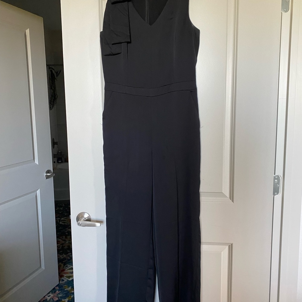 Banana Republic Black Jumpsuit with V-Neckline and Tailored Fit